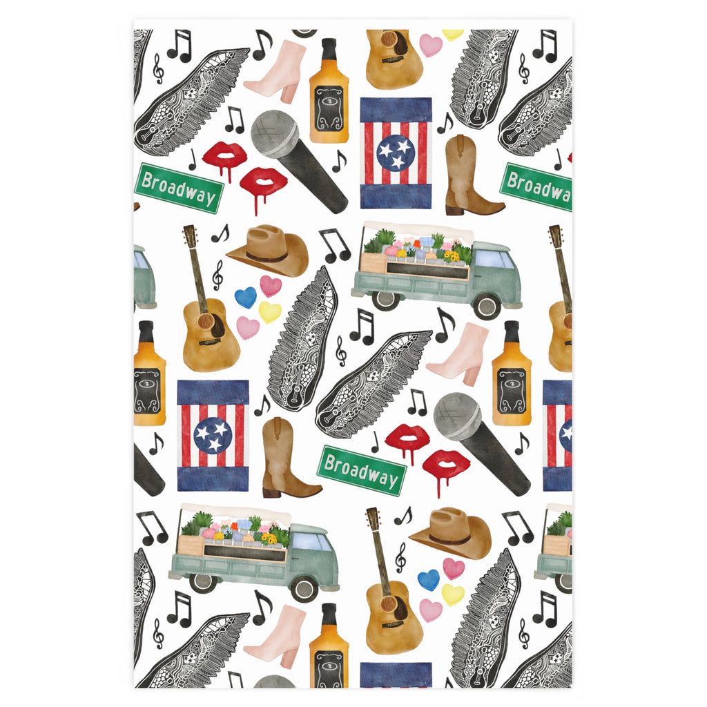Nashville wrapping paper