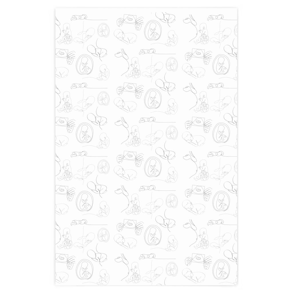 womb silhouette wrapping paper