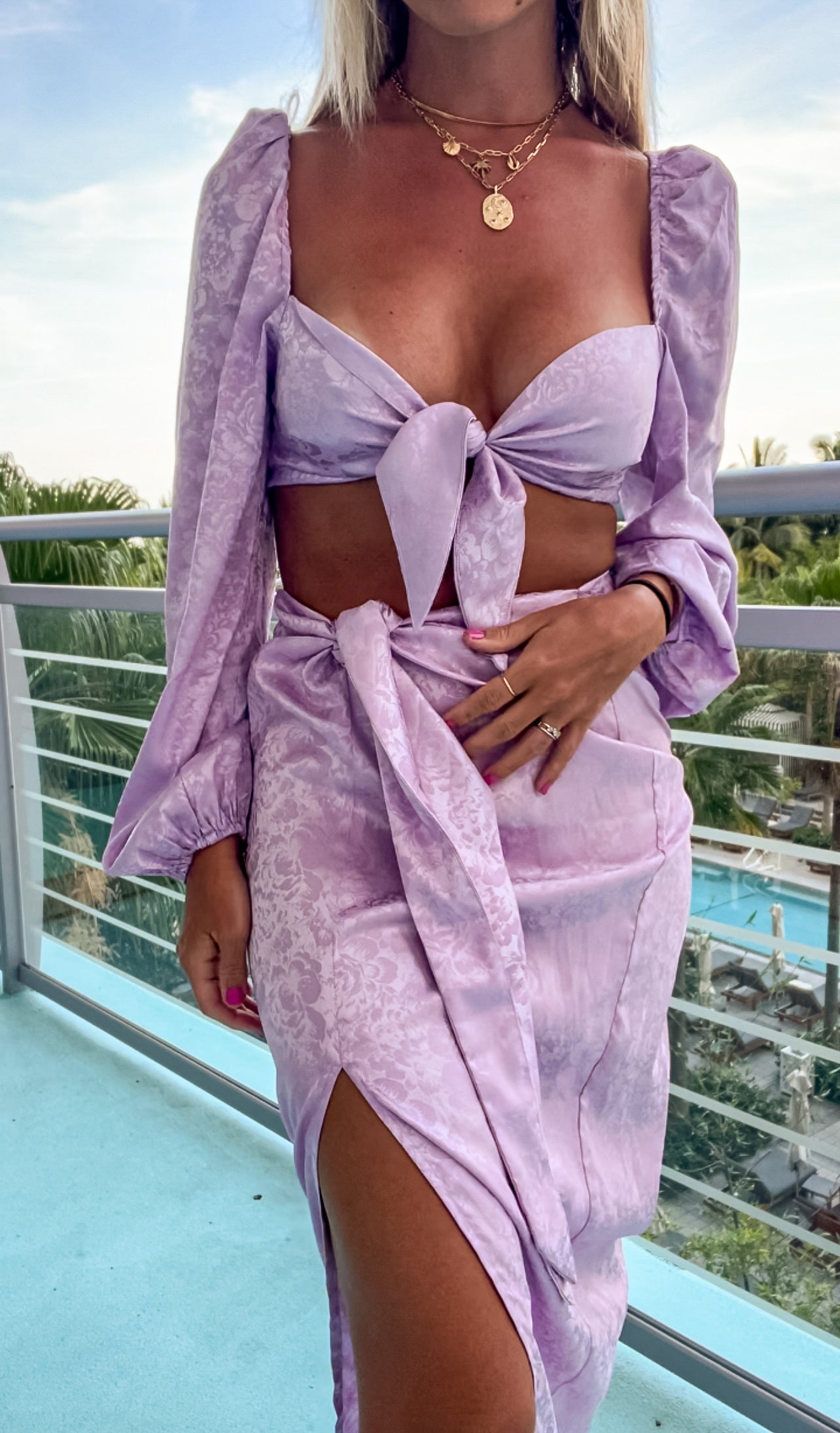 Lilac Roxie midi skirt | LOYO Boutique