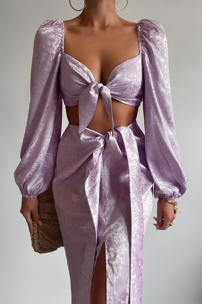 Lilac Roxie tie top